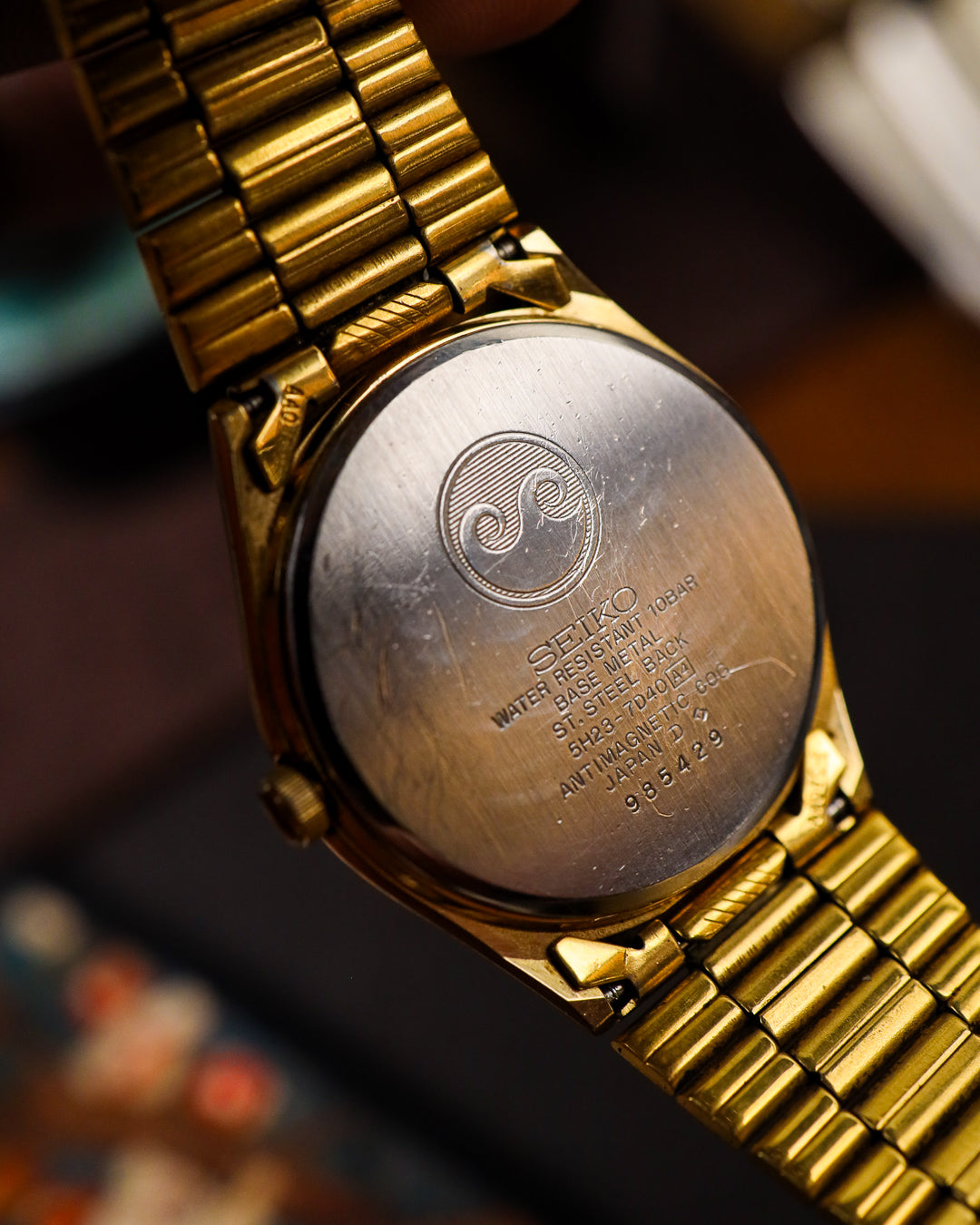 Seiko - Chronos Silver-Champagne Brushed Dial Tsunami Caseback - 5H23-7040