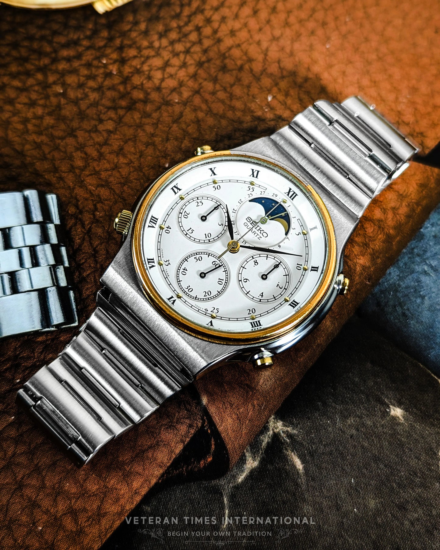 Seiko Cruising Triple Calendar MoonPhase Chrono - 7A48-7000