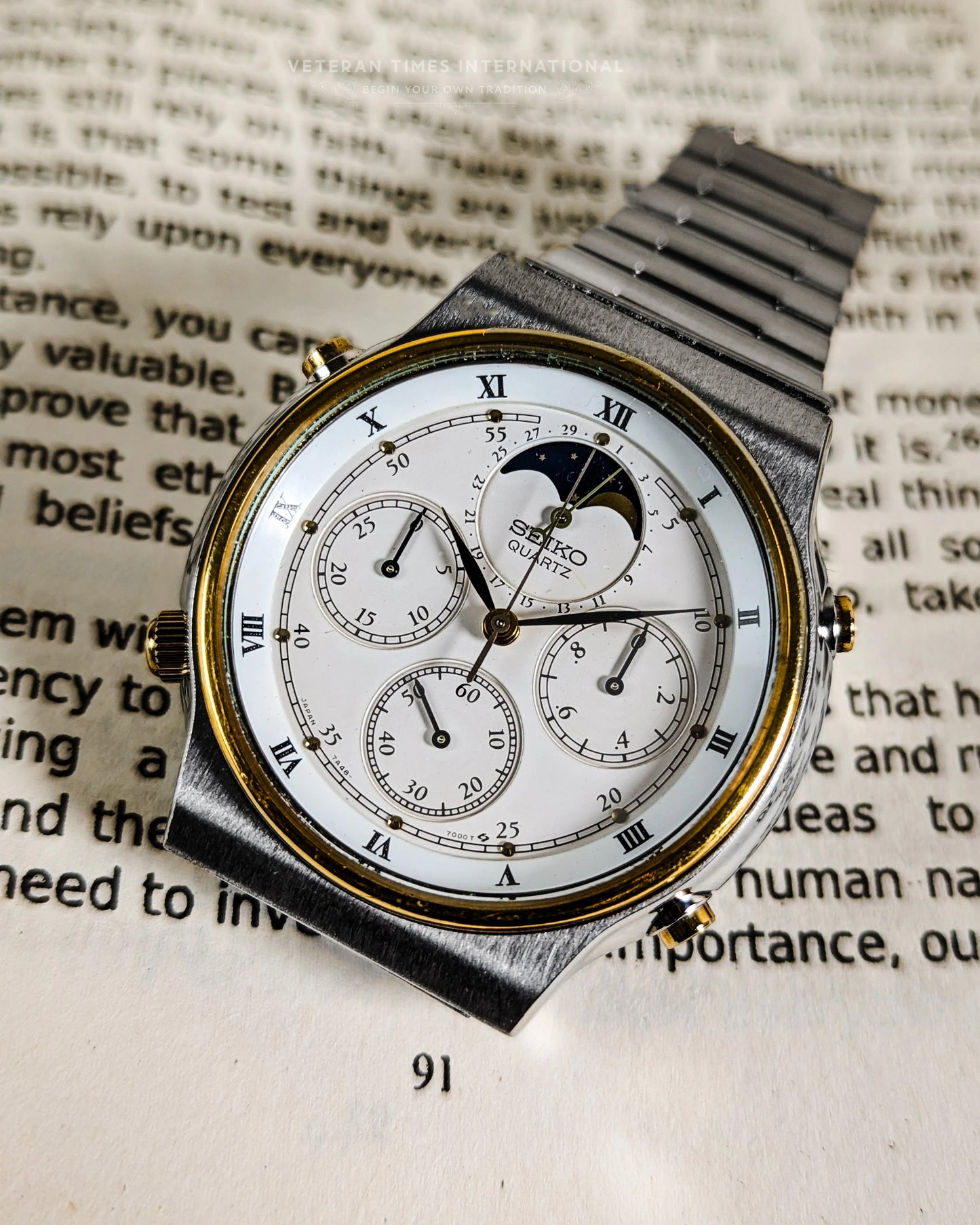 Seiko Cruising Triple Calendar MoonPhase Chrono - 7A48-7000