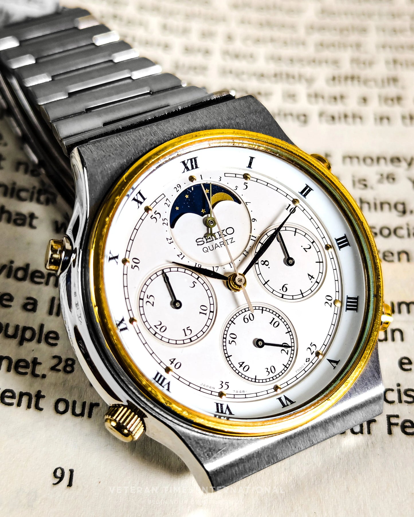 Seiko Cruising Triple Calendar MoonPhase Chrono - 7A48-7000