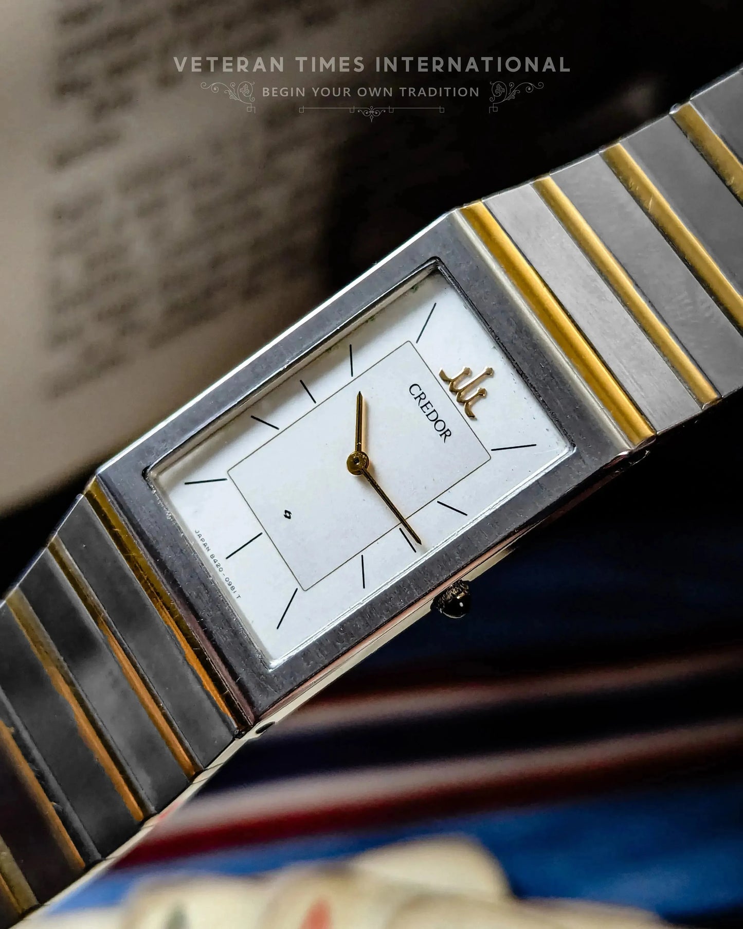 Seiko Credor 8420-6400 Tank - Veteran Times Int