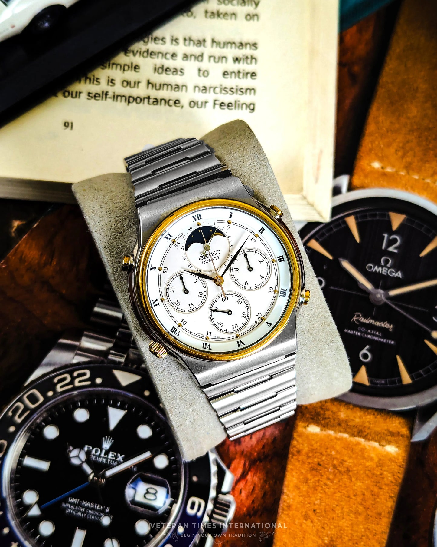 Seiko Cruising Triple Calendar MoonPhase Chrono - 7A48-7000