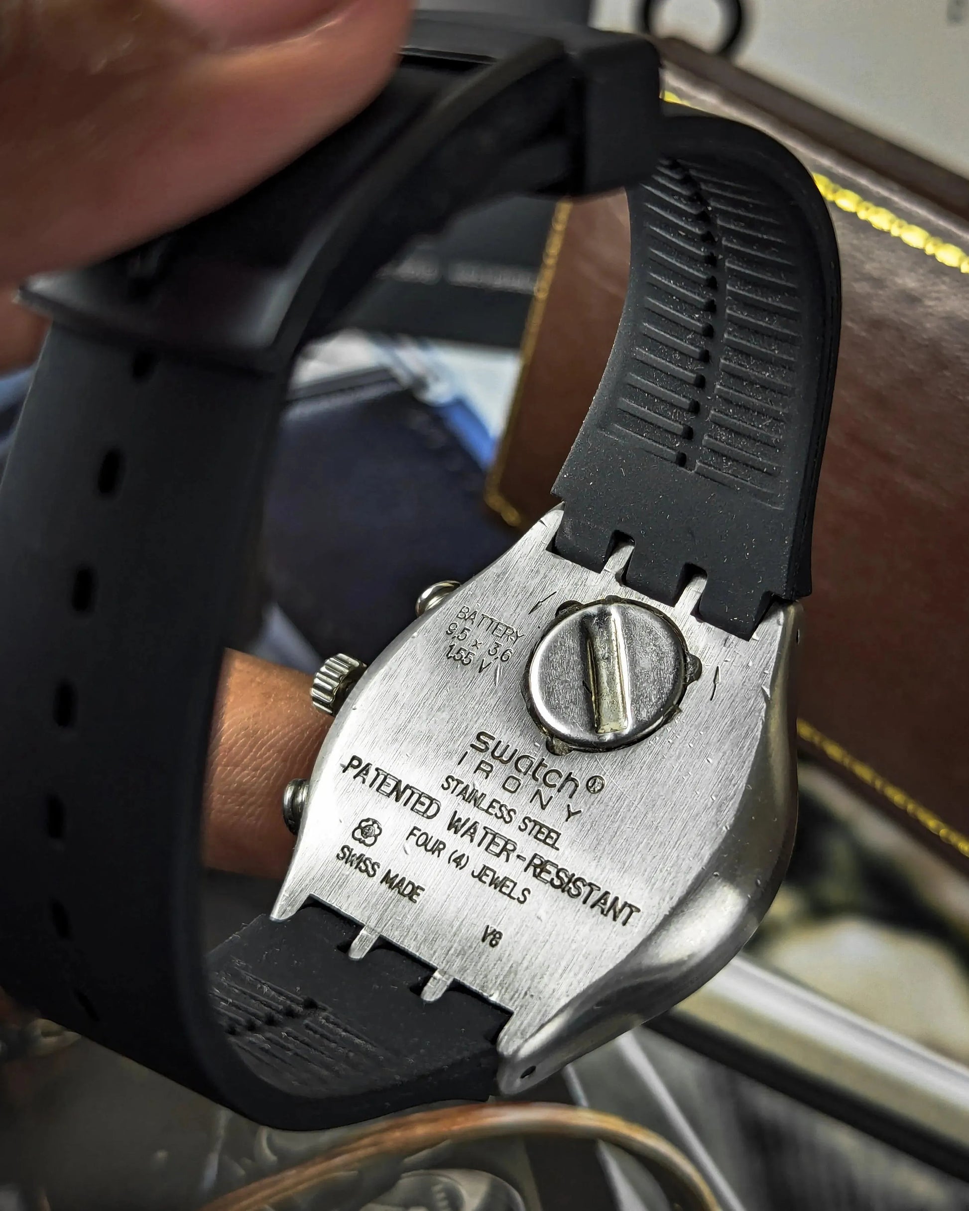 Steel Patented Water Swatch Irony V8 Four Jewels Price Swatch