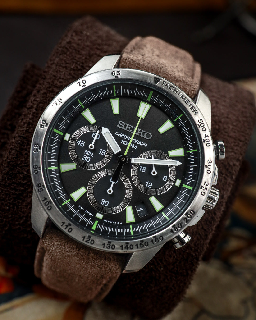 Seiko - Neo-Sports Chronograph Lime Accents - 6T63-00D0