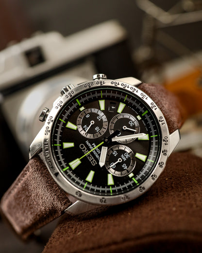 Seiko - Neo-Sports Chronograph Lime Accents - 6T63-00D0