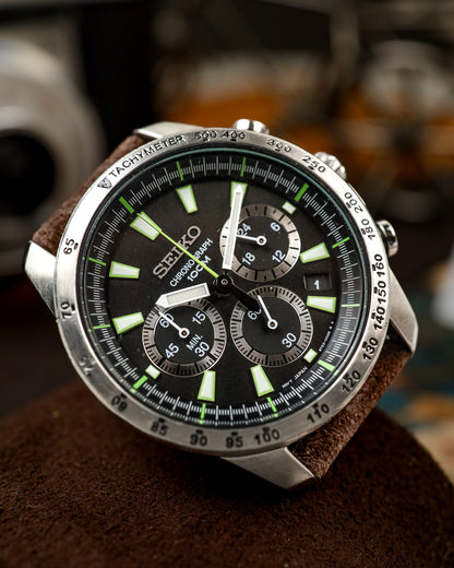 Seiko - Neo-Sports Chronograph Lime Accents - 6T63-00D0