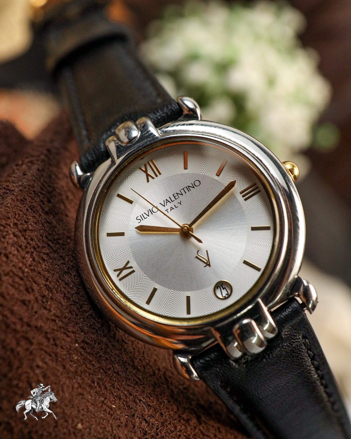 Silvio Valentino - Chevron Texture Date Quartz - V006M