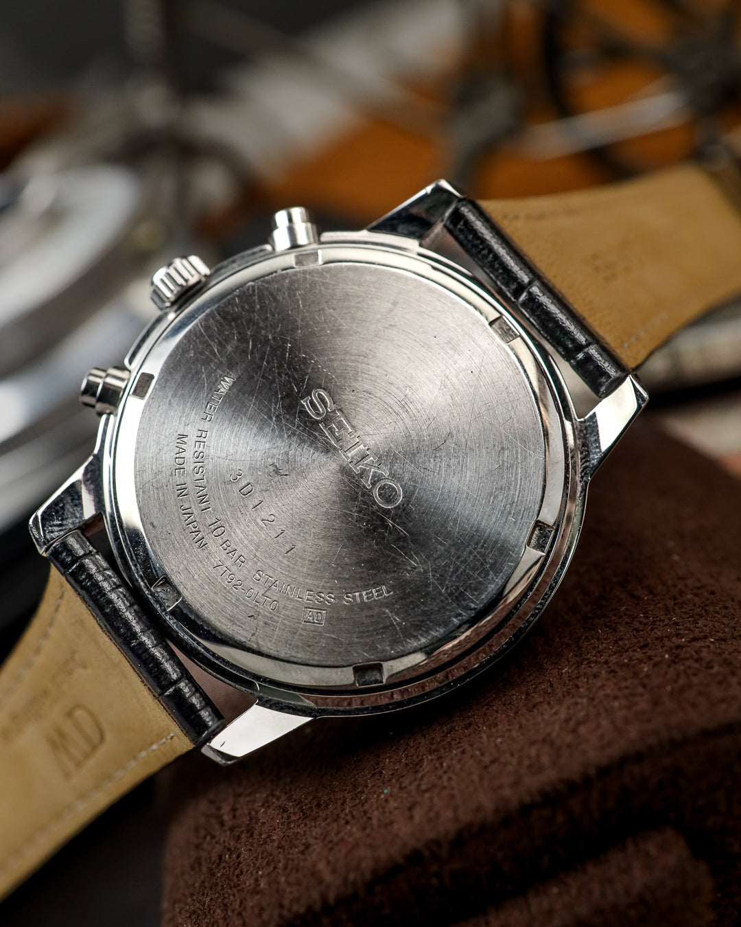 Seiko - Chronograph 100M Ivory Arabic Dial - 7T92-0LT0