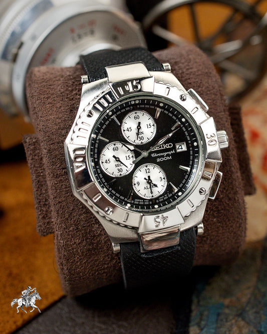 Seiko - Alarm Chronograph Diver 200M Reverse Panda - 7T62-0DM0