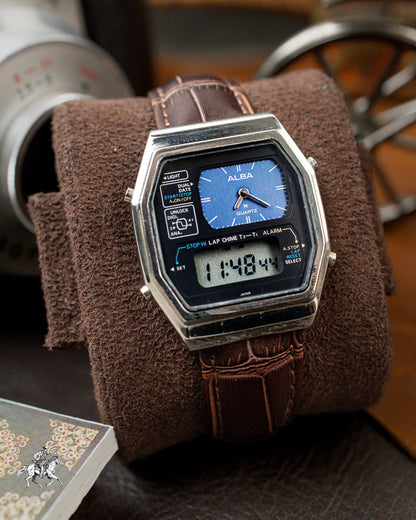 Seiko (Alba) - Dual-Display Ana-Digi Blue Sunburst - Y960-504A