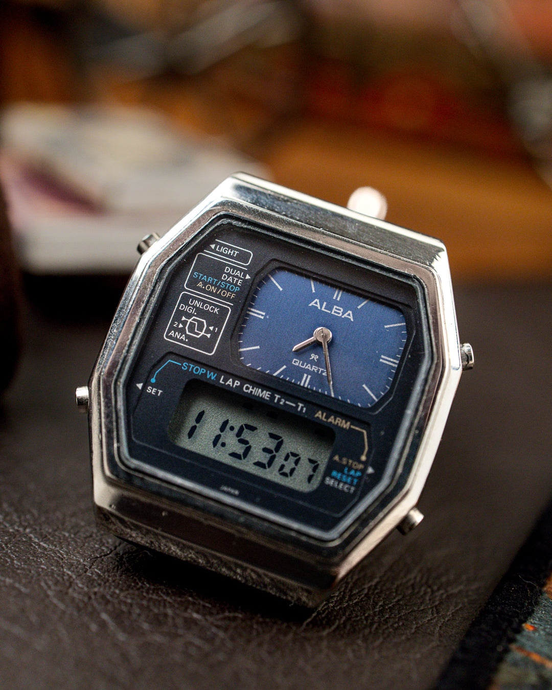 Seiko (Alba) - Dual-Display Ana-Digi Blue Sunburst - Y960-504A