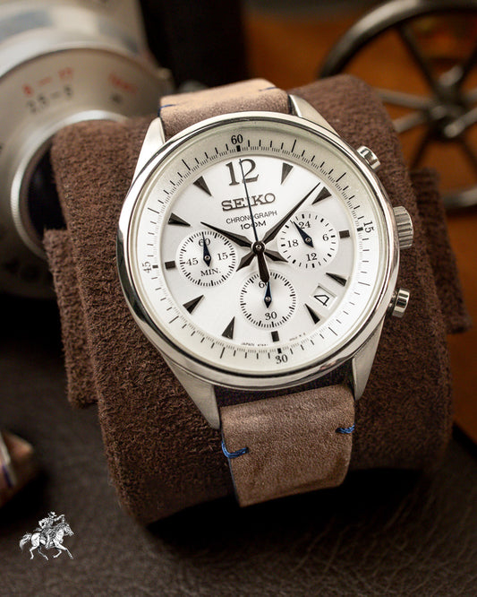 Seiko - Chronograph 100M Silver Panda Dial - 6T63-00F0