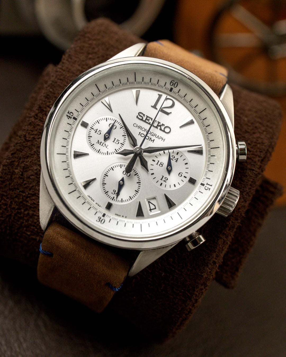Seiko - Chronograph 100M Silver Panda Dial - 6T63-00F0