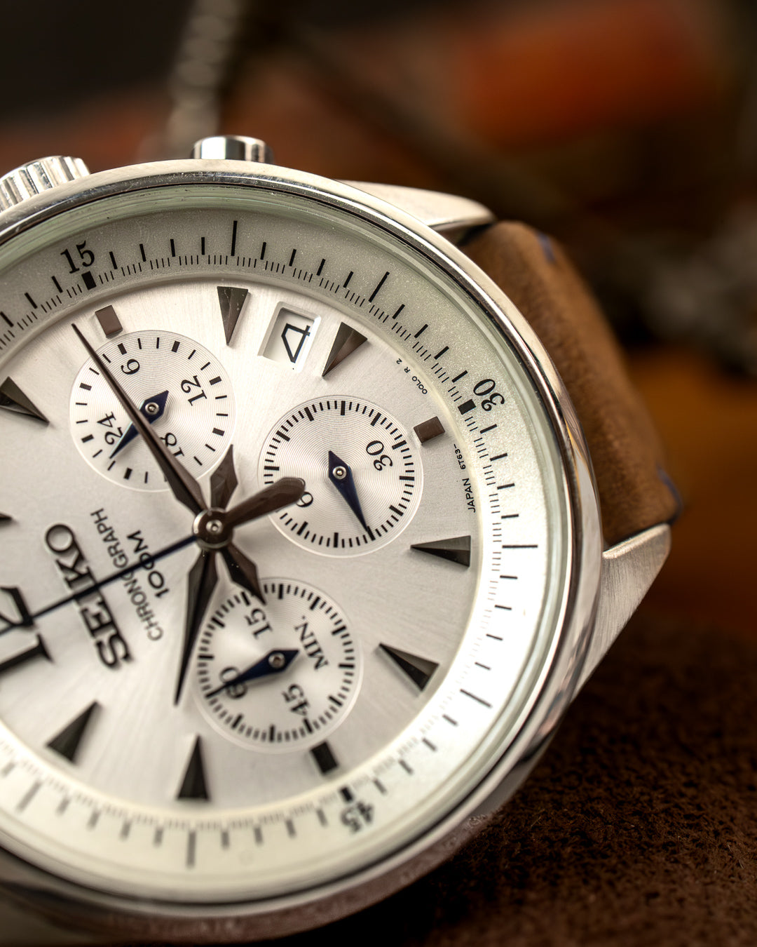 Seiko - Chronograph 100M Silver Panda Dial - 6T63-00F0