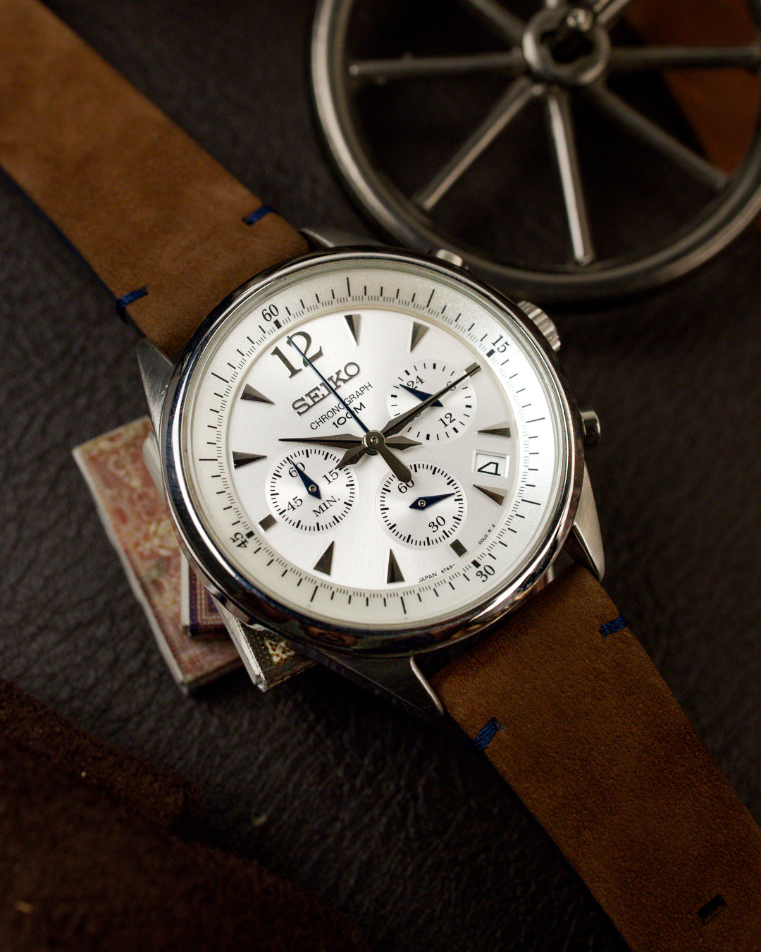 Seiko - Chronograph 100M Silver Panda Dial - 6T63-00F0