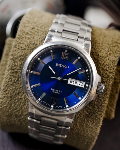 Seiko - Titanium 200M Deep Cobalt Roman Dial - 7N43-7B80