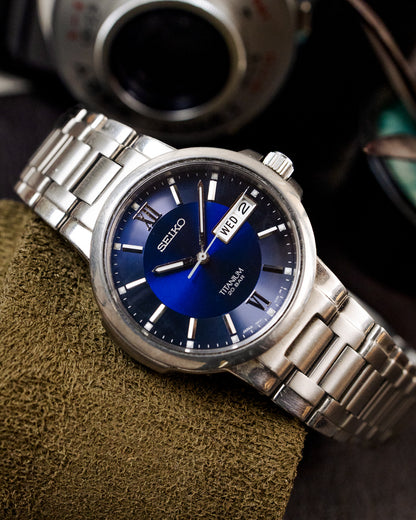 Seiko - Titanium 200M Deep Cobalt Roman Dial - 7N43-7B80