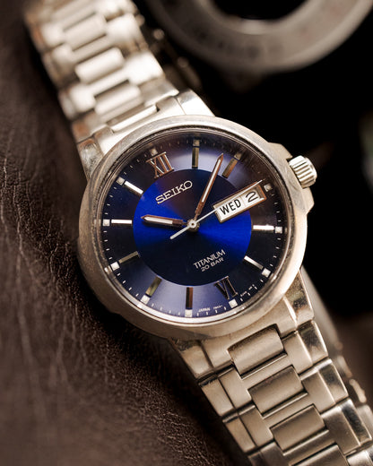 Seiko - Titanium 200M Deep Cobalt Roman Dial - 7N43-7B80