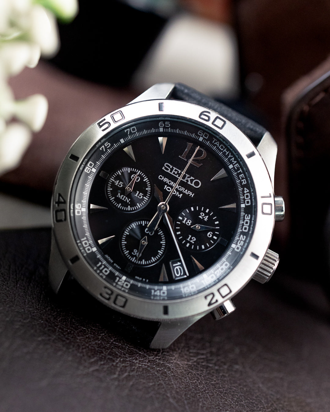 Seiko - Mecha-Quartz Chronograph Steel Bezel - 6T63-00G0