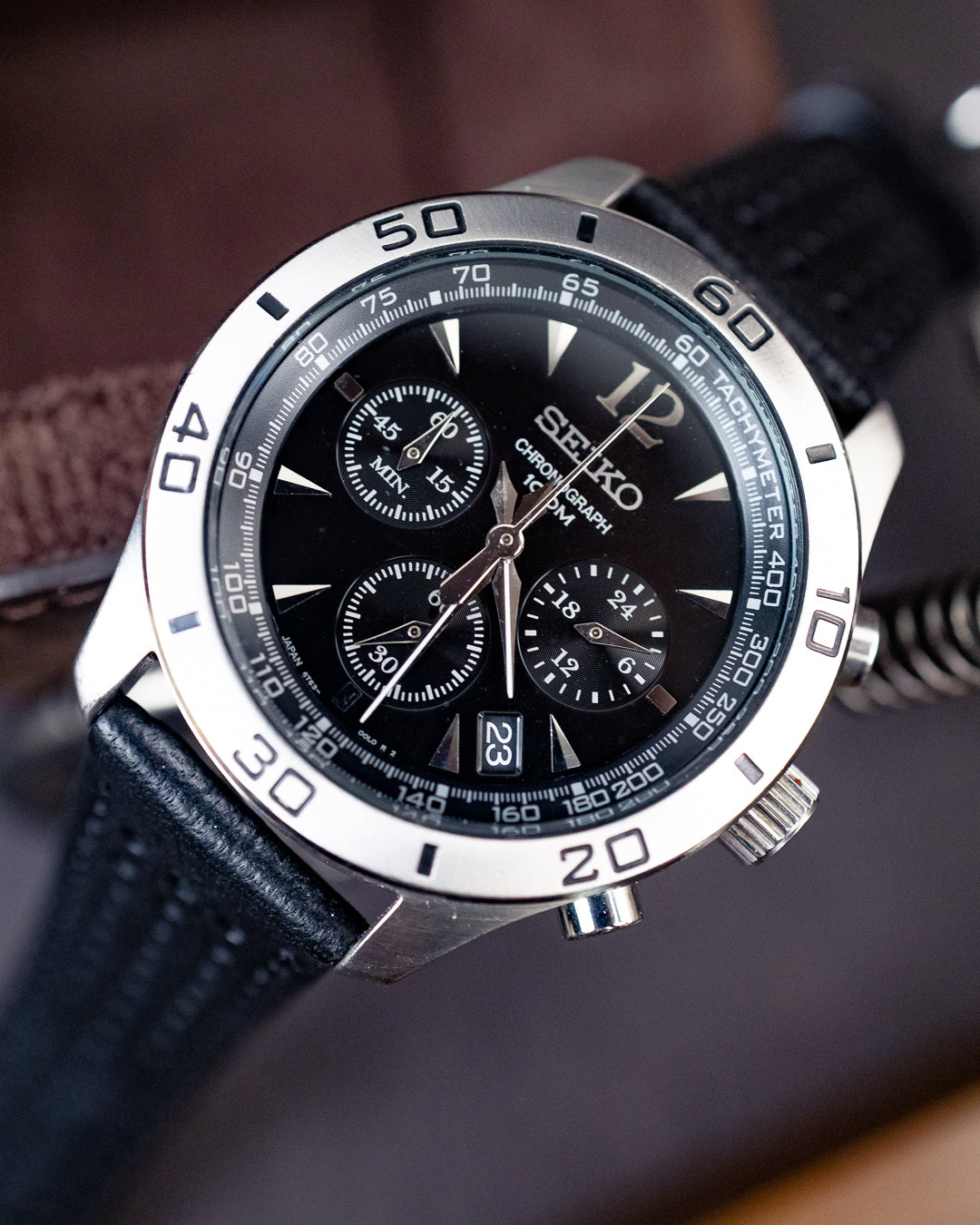 Seiko - Mecha-Quartz Chronograph Steel Bezel - 6T63-00G0