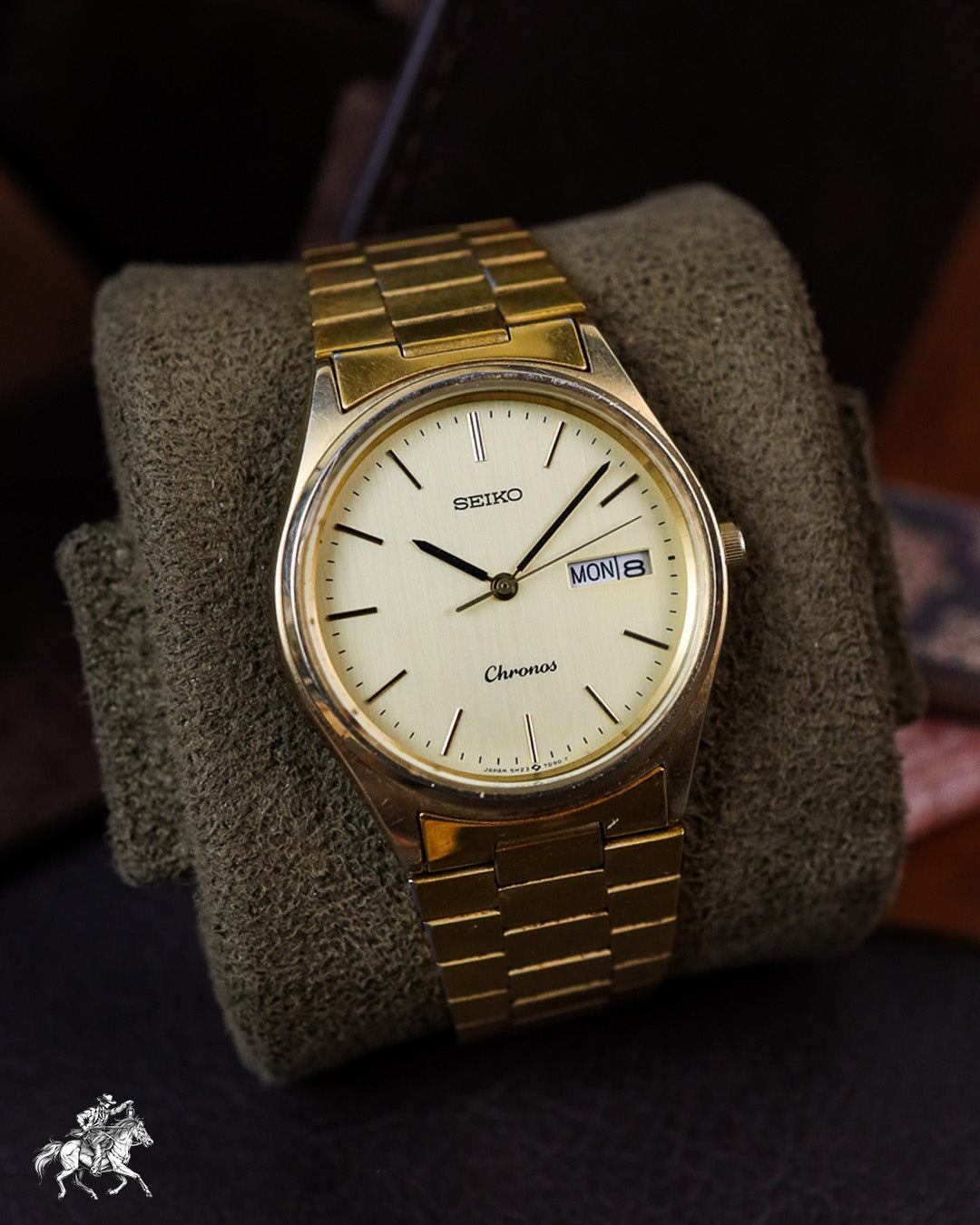 Seiko - Chronos Silver-Champagne Brushed Dial Tsunami Caseback - 5H23-7040
