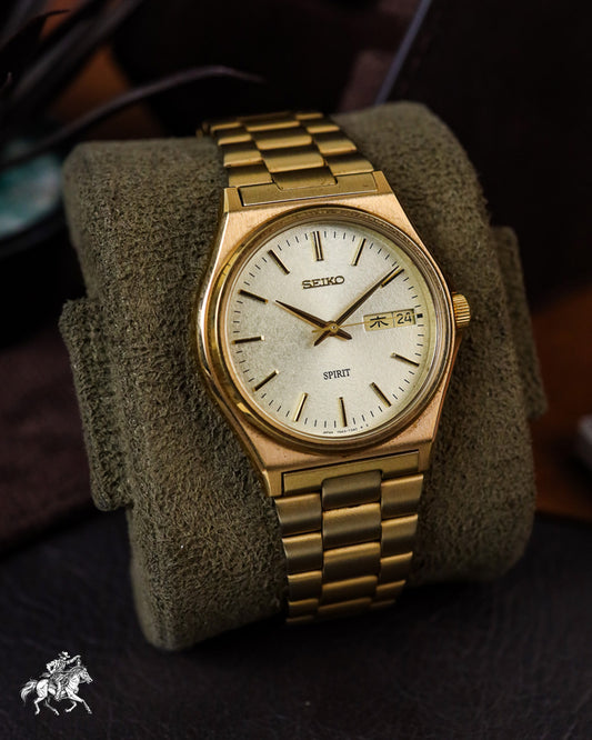 Seiko - Spirit Frosted Champagne Dial Gilt Integrated - 7N43-7180