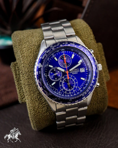 Seiko - Flightmaster Pilot Slide Rule Chronograph Electric Blue - 7T92-0CF0