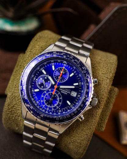 Seiko - Flightmaster Pilot Slide Rule Chronograph Electric Blue - 7T92-0CF0