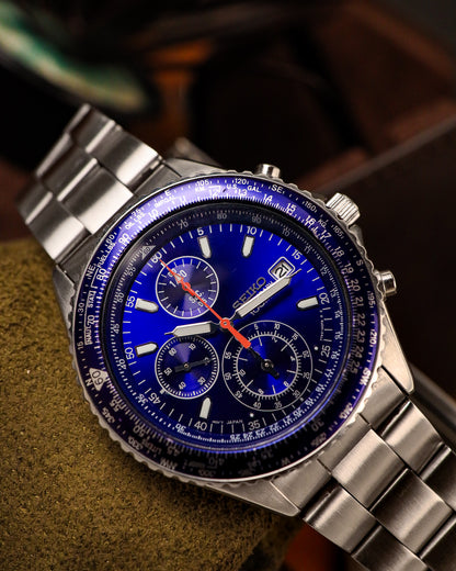 Seiko - Flightmaster Pilot Slide Rule Chronograph Electric Blue - 7T92-0CF0