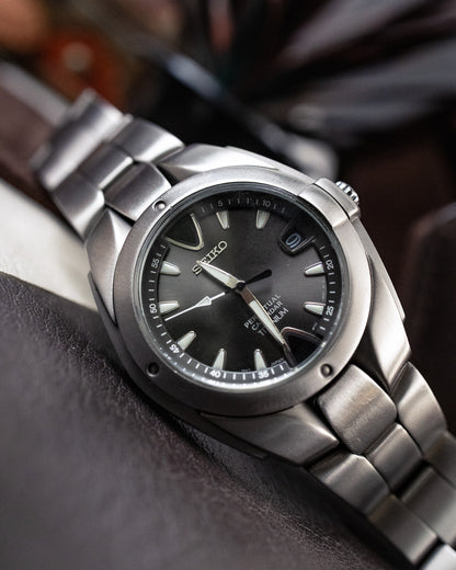 Seiko - Perpetual Calendar Titanium "Alien" Tsunami Medallion - 8F32-0049