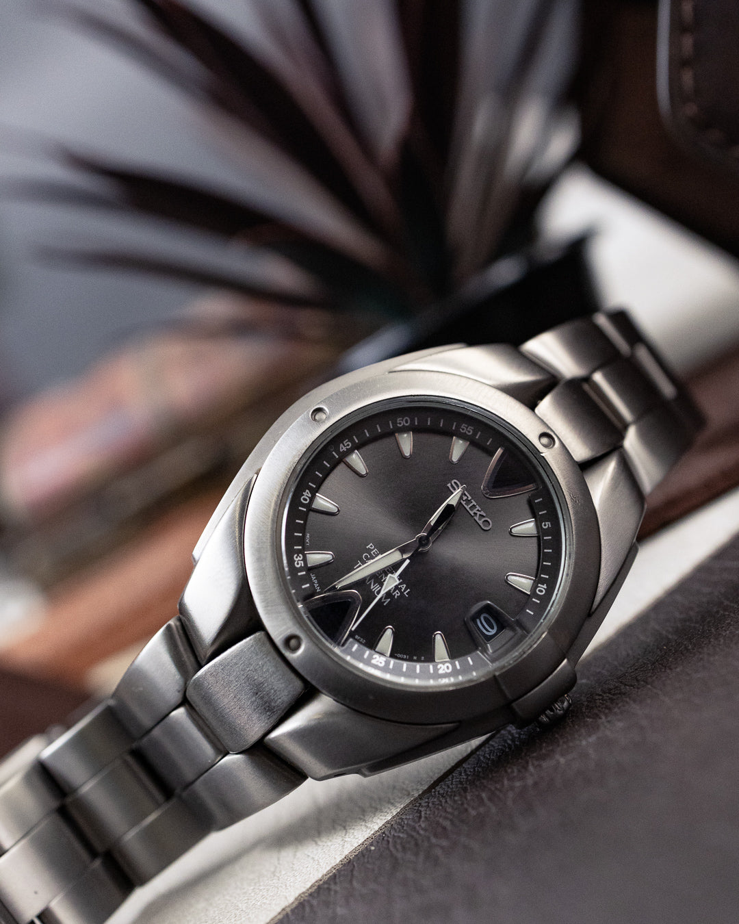 Seiko - Perpetual Calendar Titanium "Alien" Tsunami Medallion - 8F32-0049