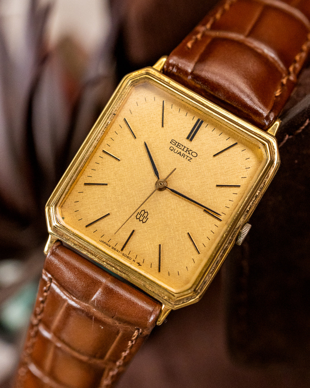 Seiko - Dolce / High-End Twin Quartz Textured Tank - 9641-5060