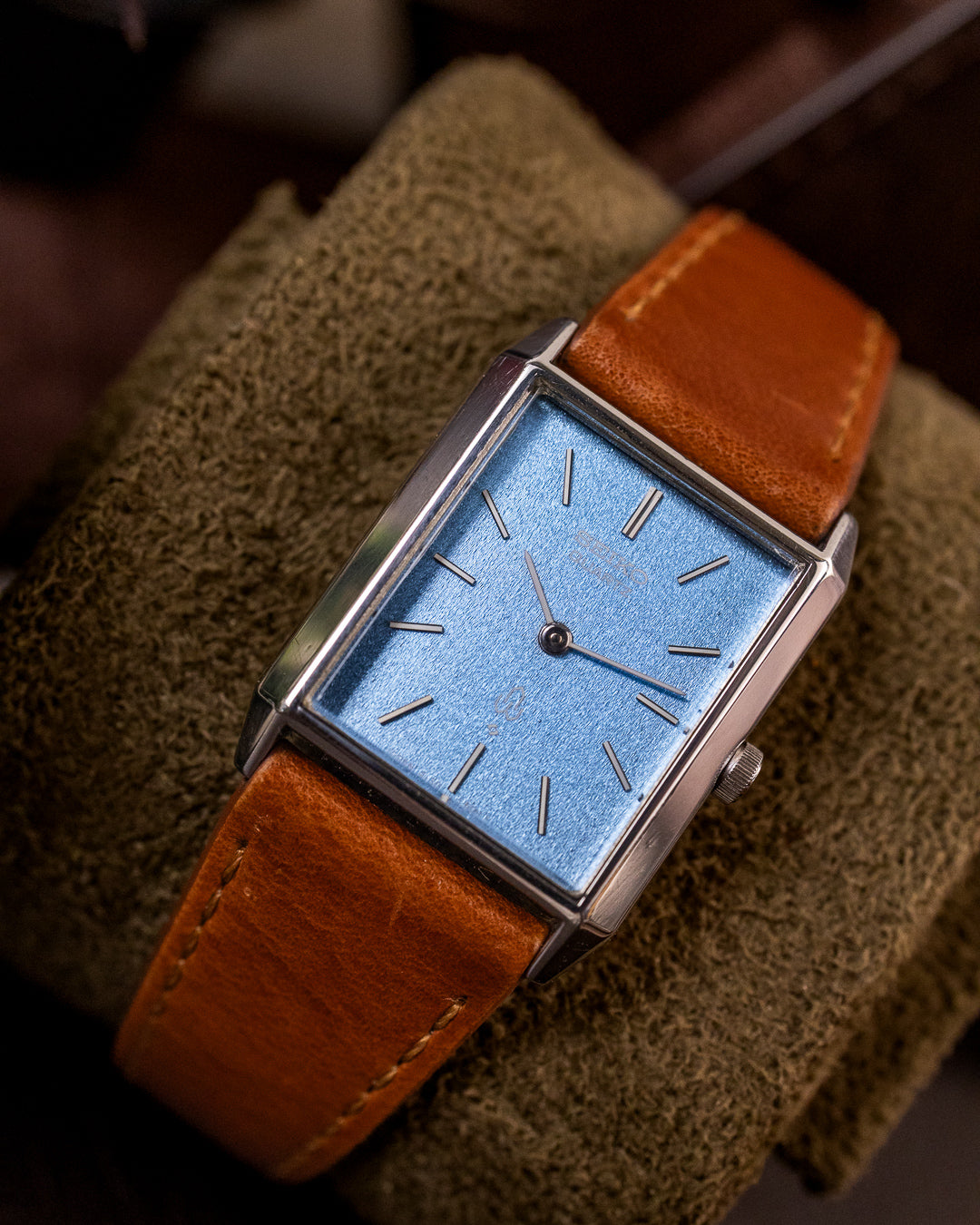 Seiko - Chariot Faceted Bezel Sky Blue Stardust Tank - 4130-5001