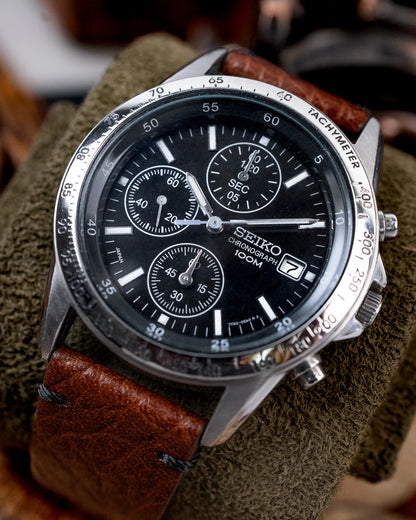 Seiko - 1/20th-Sec Tachymeter Chronograph 100M - 7T92-0DW0