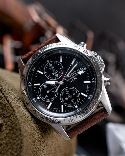 Seiko - 1/20th-Sec Tachymeter Chronograph 100M - 7T92-0DW0
