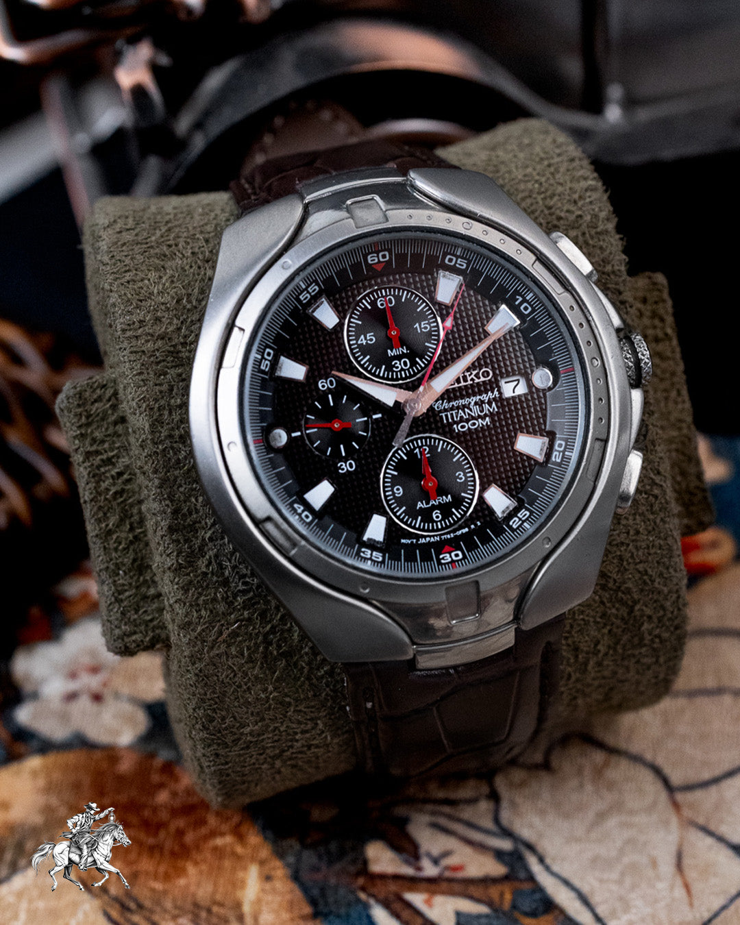 Seiko - Titanium Alarm Chronograph Grid Dial - 7T62-0FB0