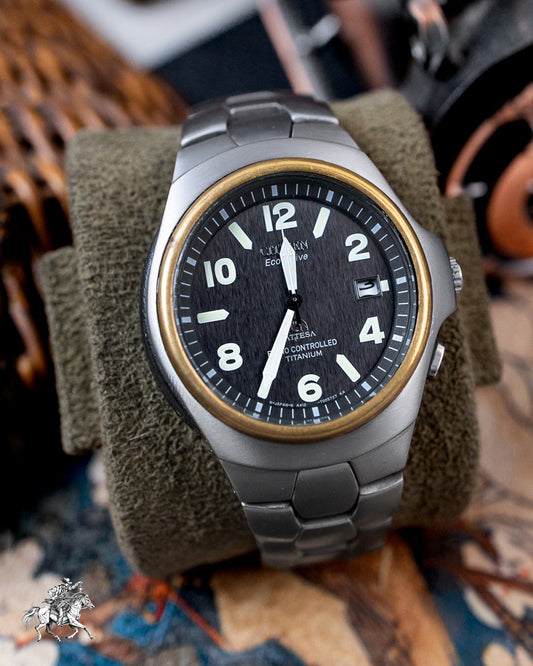 Citizen - Attesa Eco-Drive Radio-Controlled Two-Tone Titanium - A412-T003265