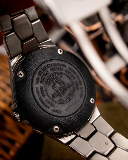 Citizen - Attesa Eco-Drive Radio-Controlled Two-Tone Titanium - A412-T003265
