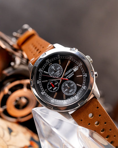 Seiko - Precision 1/10th-Sec Chronograph Stepped Bezel - 4T57-00B0