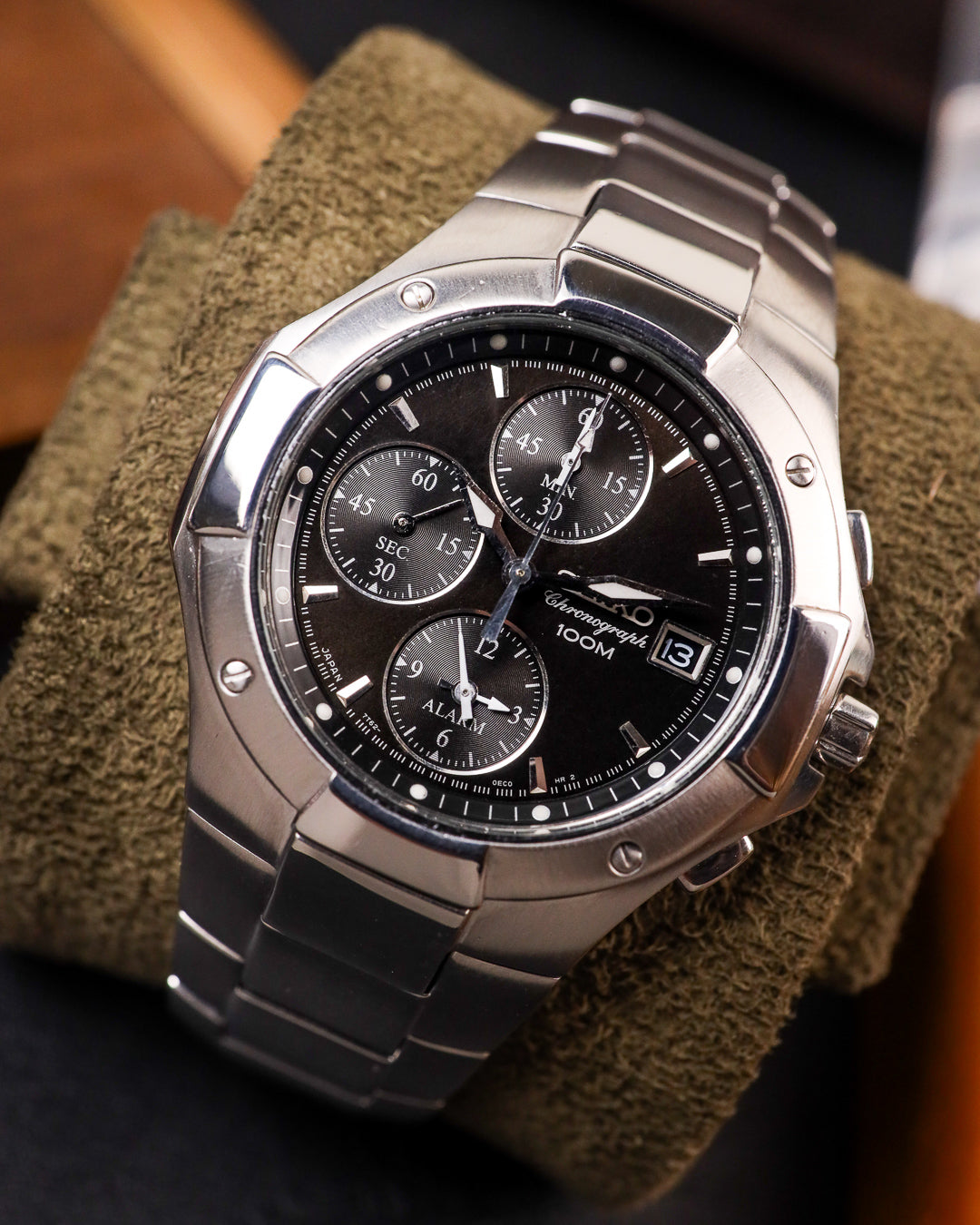 Seiko - Premier Alarm Chronograph Sapphire Riveted Bezel - 7T62-0DP0