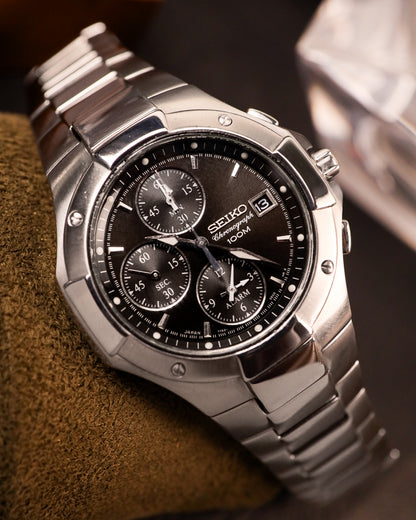 Seiko - Premier Alarm Chronograph Sapphire Riveted Bezel - 7T62-0DP0