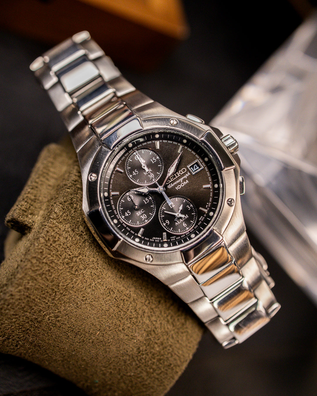Seiko - Premier Alarm Chronograph Sapphire Riveted Bezel - 7T62-0DP0