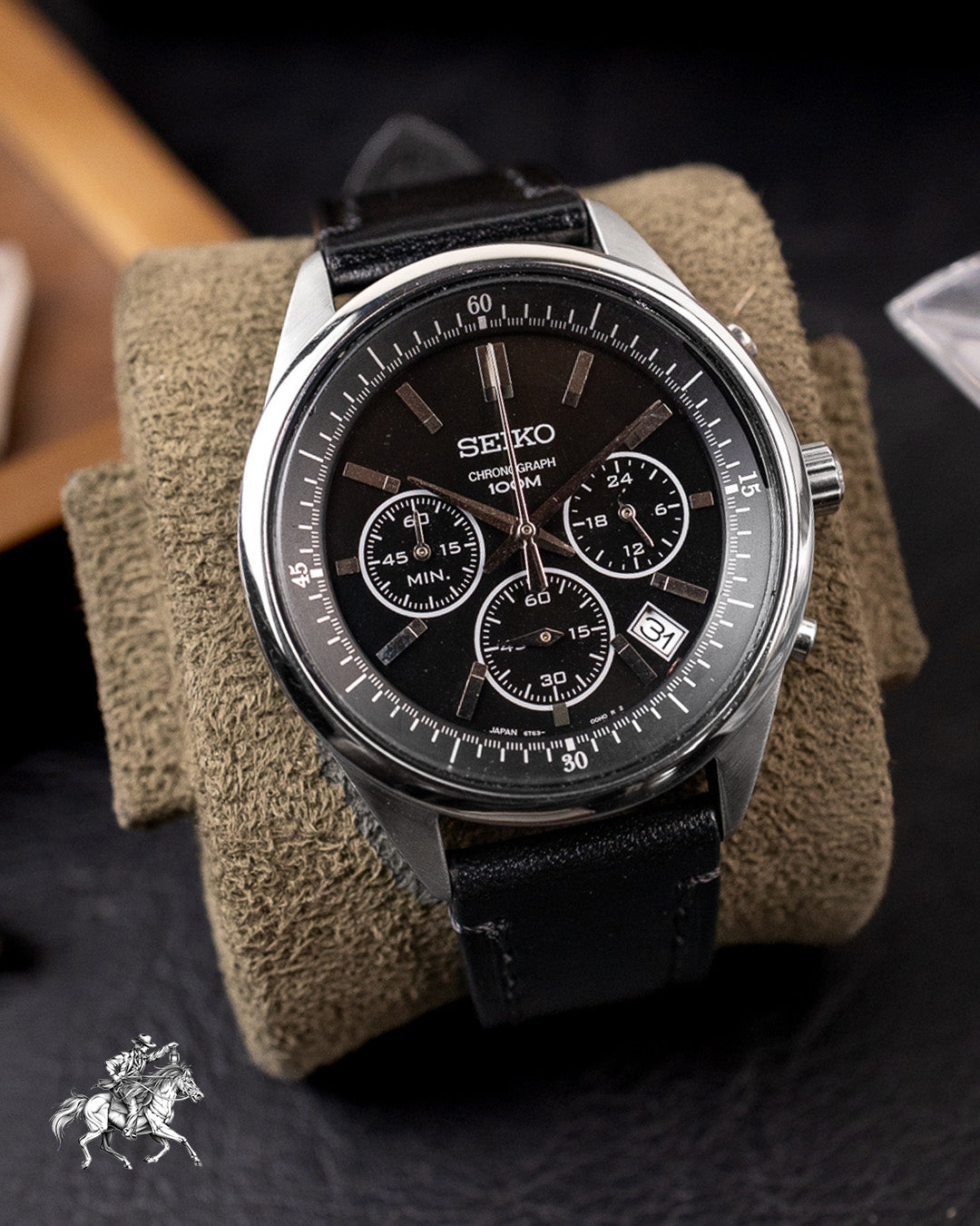 Seiko - Black Dial 1/5-Second Chronograph - 6T63-00F0