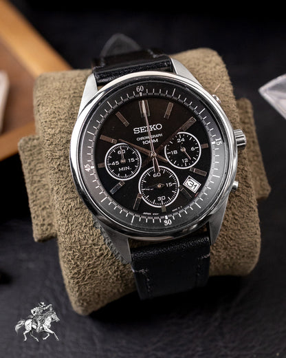 Seiko - Black Dial 1/5-Second Chronograph - 6T63-00F0