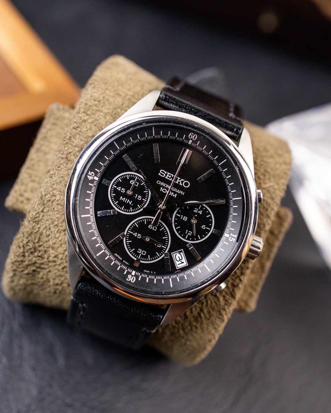 Seiko - Black Dial 1/5-Second Chronograph - 6T63-00F0