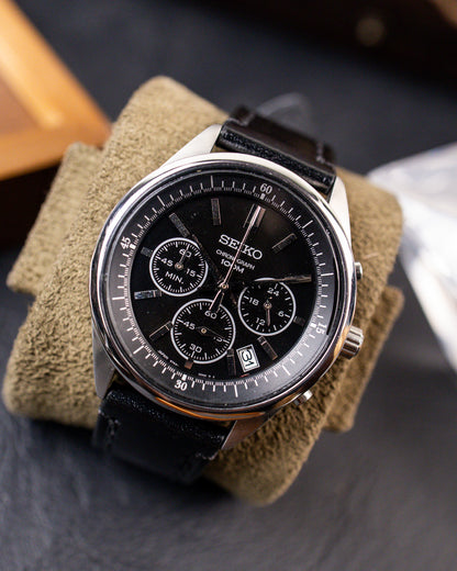 Seiko - Black Dial 1/5-Second Chronograph - 6T63-00F0