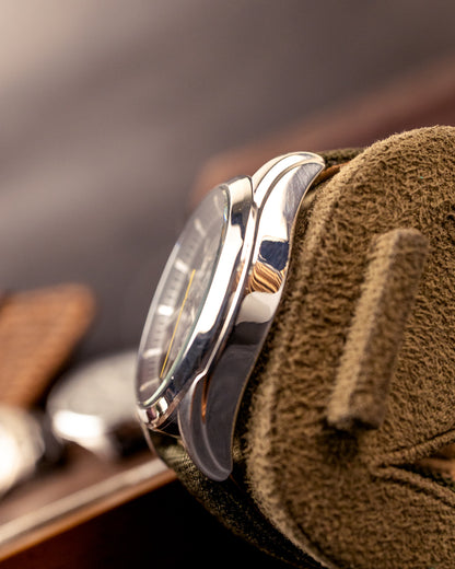 Seiko - Yellow-Accent Chronograph 100M on Olive Canvas