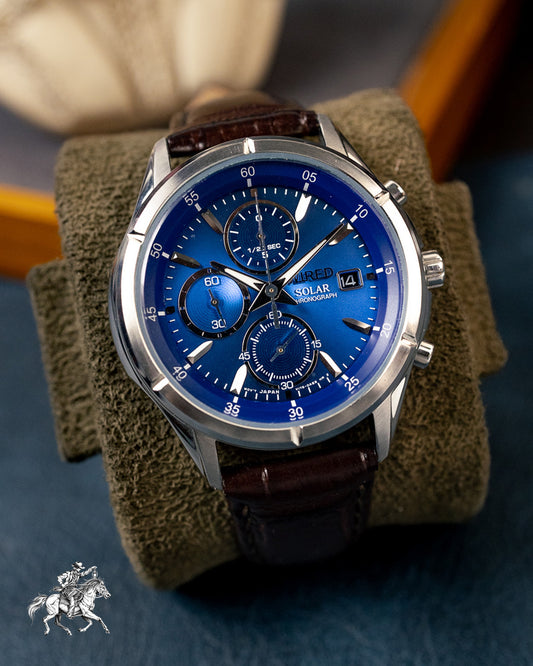 Seiko Wired - Solar Chronograph Sunburst Royal Blue - V176-0AE0