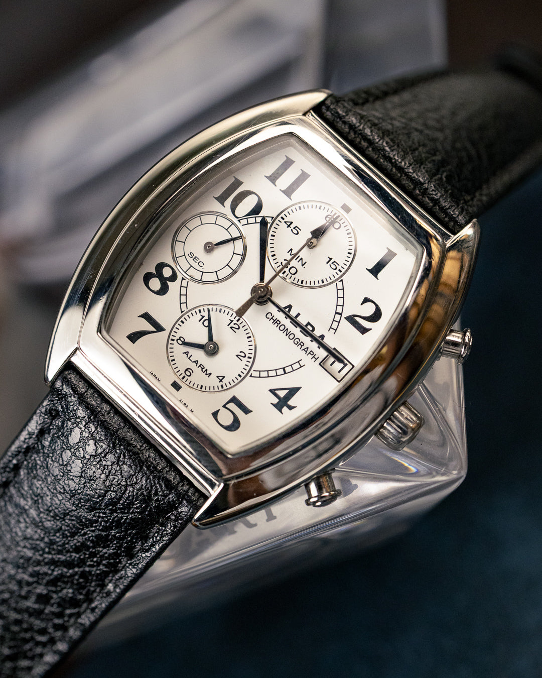 Alba (Seiko) - Tonneau Alarm Chronograph Art Deco Arabic - 7T62-X023