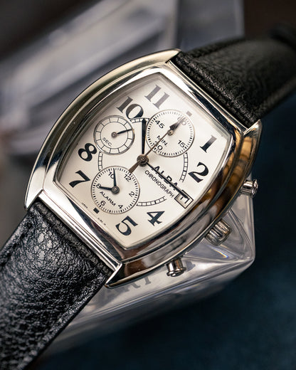 Alba (Seiko) - Tonneau Alarm Chronograph Art Deco Arabic - 7T62-X023